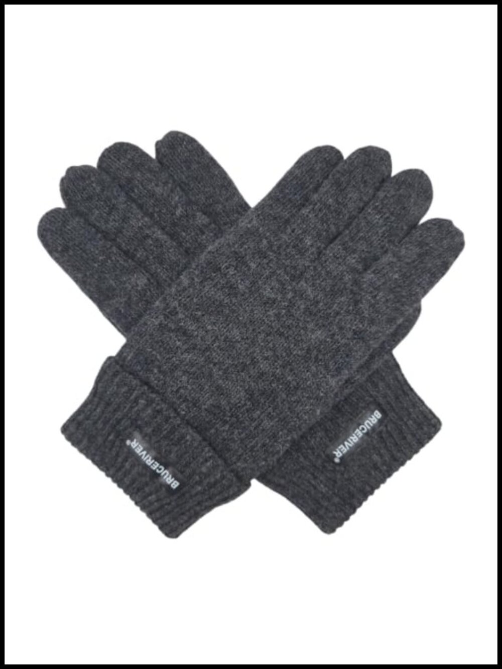 Pure Wool Knitted Cold Weather Gloves Fleece Lined Insulated